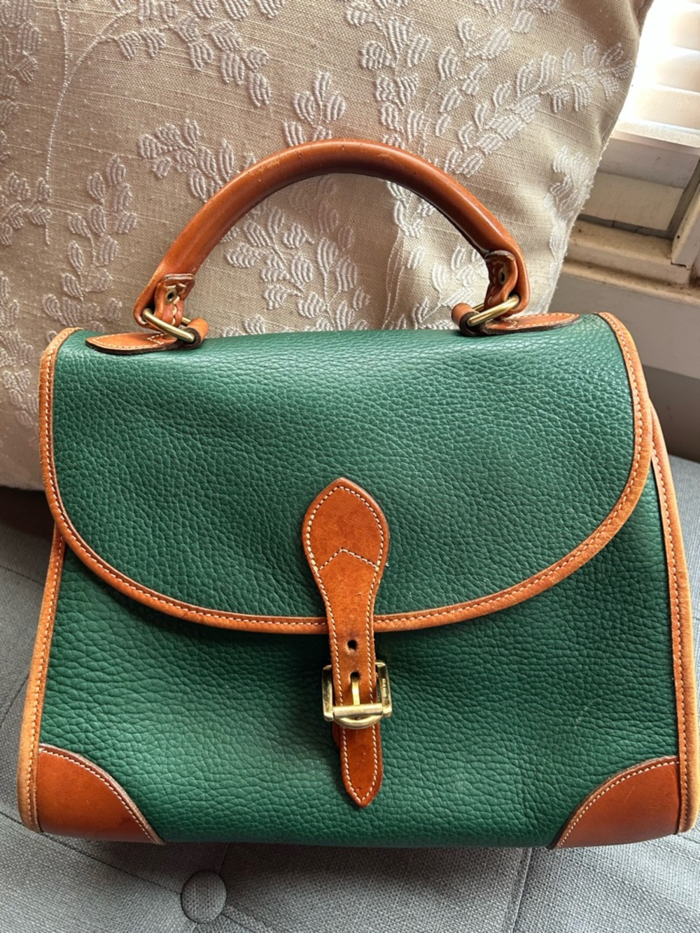 Vintage Dooney & Bourke Top-Handle Leather Satchel